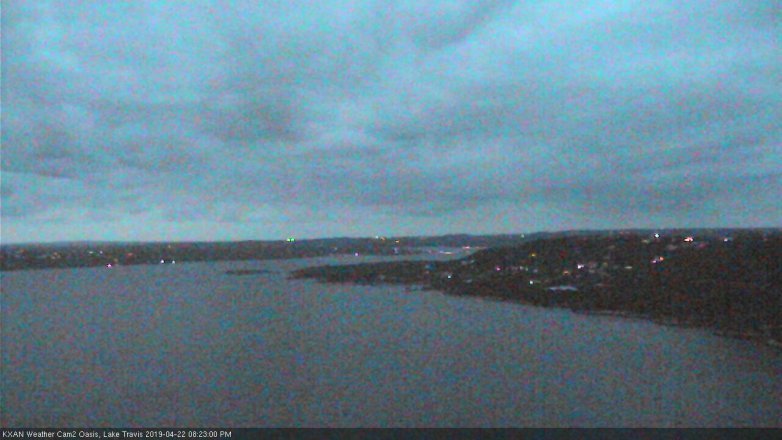 Lake Travis webcam, April 22, 2019 7:25 PM CT