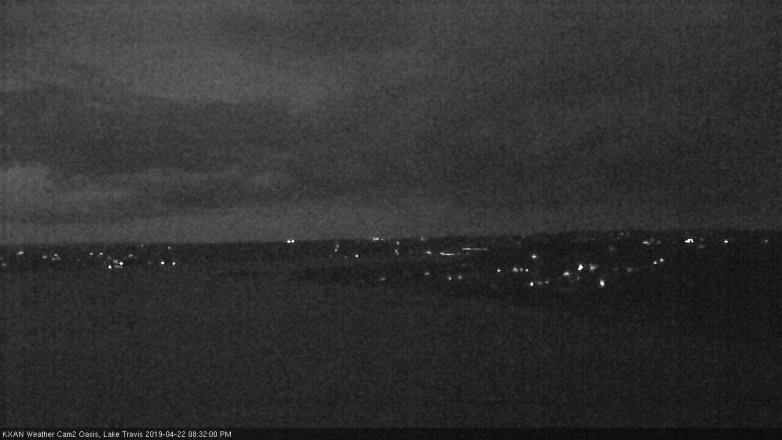 Lake Travis webcam, April 22, 2019 7:35 PM CT