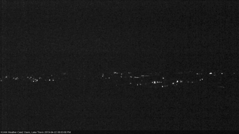 Lake Travis webcam, April 22, 2019 8:05 PM CT