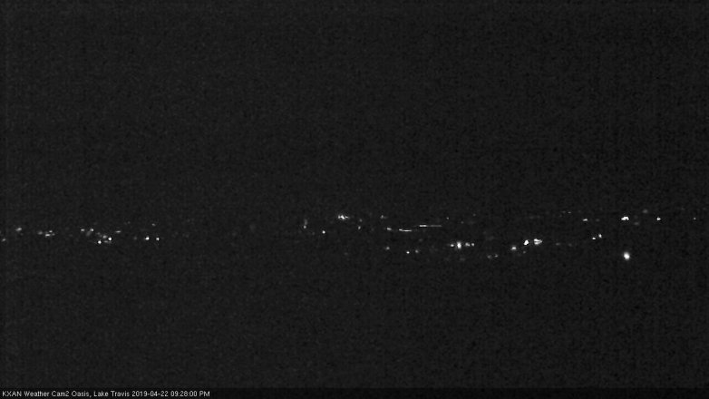Lake Travis webcam, April 22, 2019 8:30 PM CT