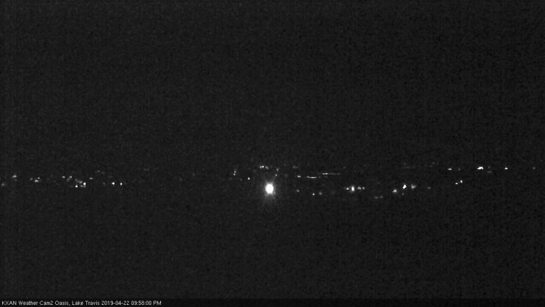 Lake Travis webcam, April 22, 2019 9:00 PM CT