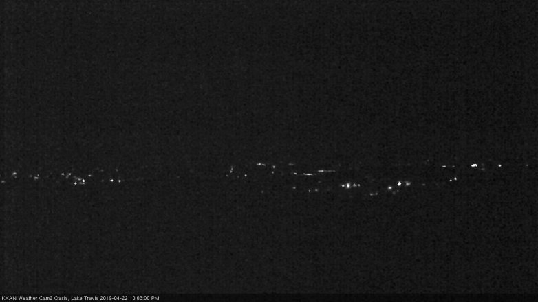 Lake Travis webcam, April 22, 2019 9:05 PM CT