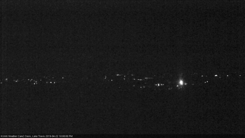 Lake Travis webcam, April 22, 2019 9:10 PM CT