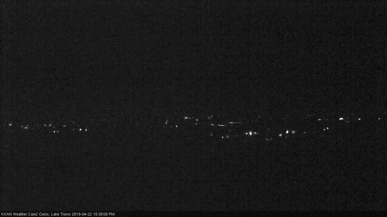 Lake Travis webcam, April 22, 2019 9:40 PM CT