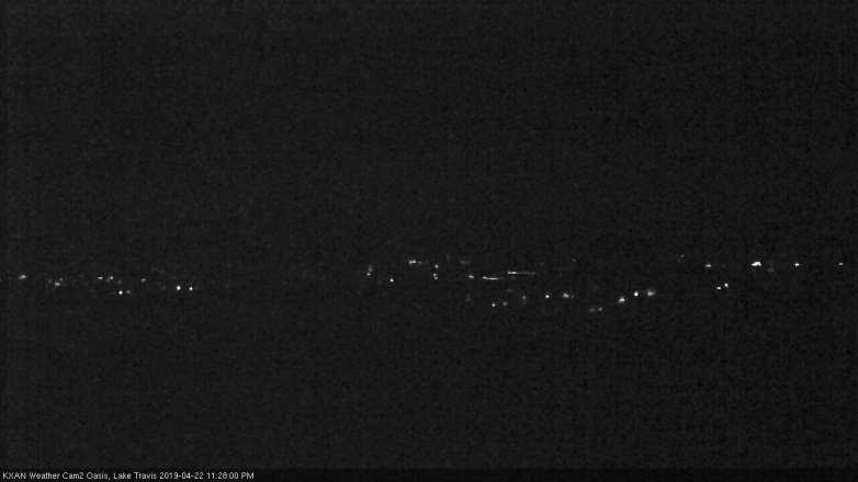 Lake Travis webcam, April 22, 2019 10:30 PM CT