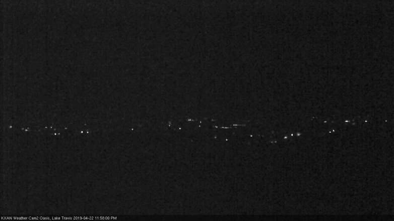 Lake Travis webcam, April 22, 2019 11:00 PM CT