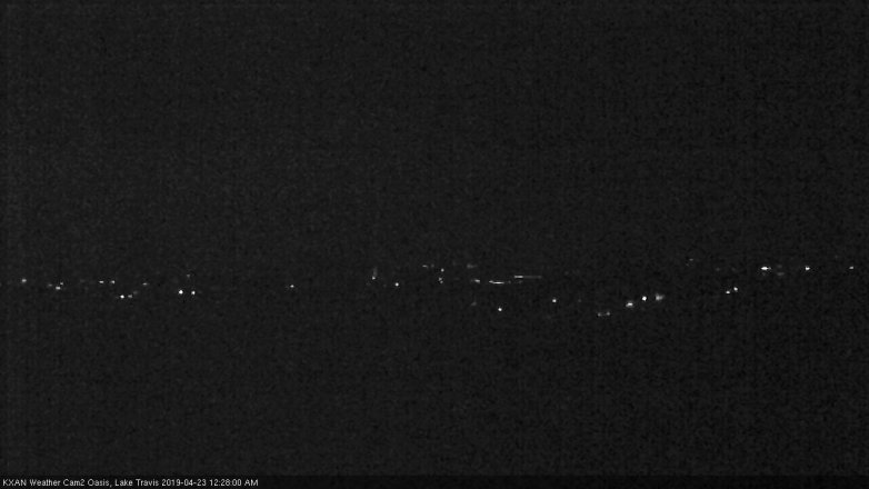 Lake Travis webcam, April 22, 2019 11:30 PM CT