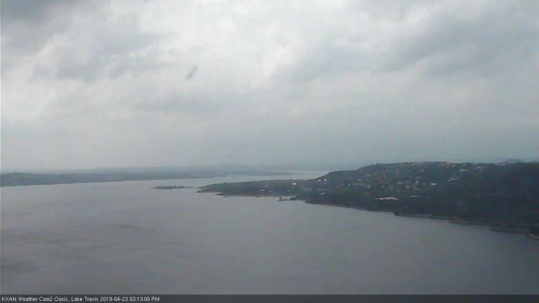 Lake Travis webcam, April 23, 2019 2:15 PM CT