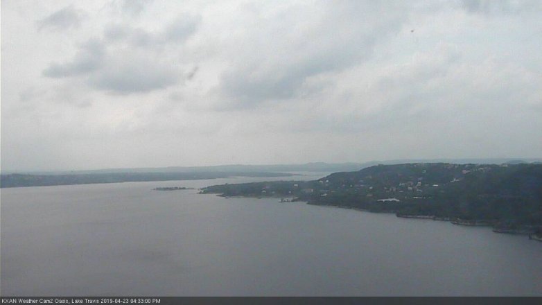 Lake Travis webcam, April 23, 2019 3:35 PM CT