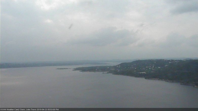 Lake Travis webcam, April 23, 2019 4:55 PM CT