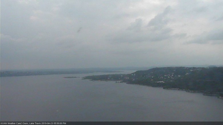 Lake Travis webcam, April 23, 2019 5:00 PM CT