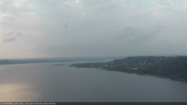 Lake Travis webcam, April 23, 2019 5:15 PM CT