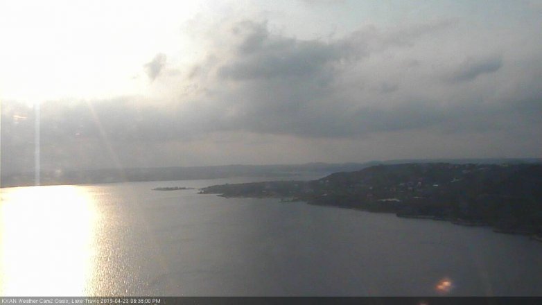 Lake Travis webcam, April 23, 2019 5:40 PM CT