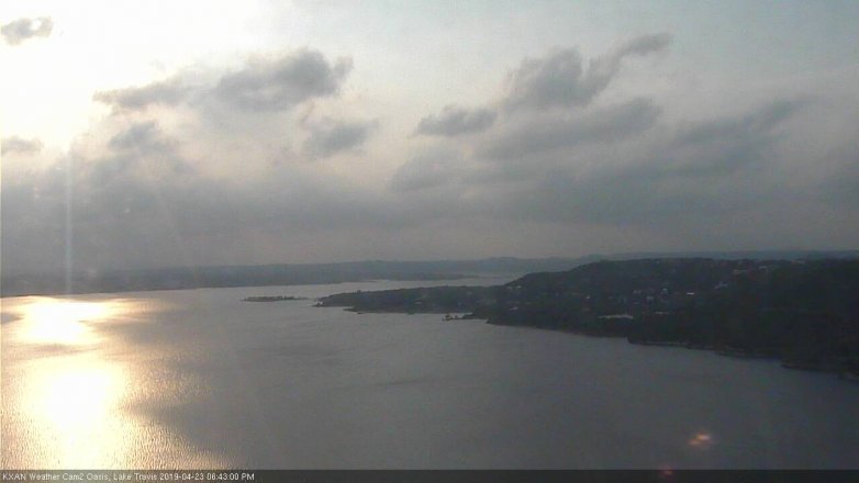 Lake Travis webcam, April 23, 2019 5:45 PM CT