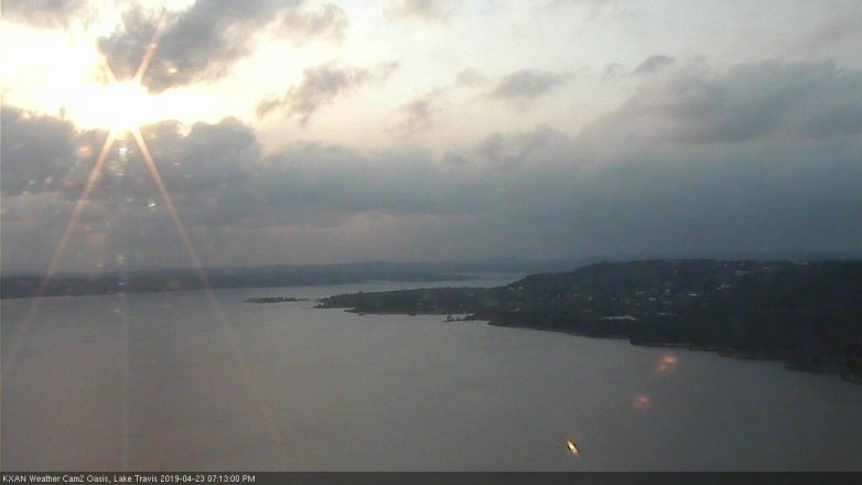 Lake Travis webcam, April 23, 2019 6:15 PM CT