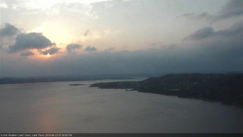 Lake Travis webcam, April 23, 2019 6:40 PM CT