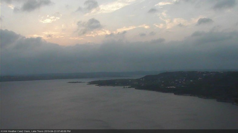 Lake Travis webcam, April 23, 2019 6:50 PM CT
