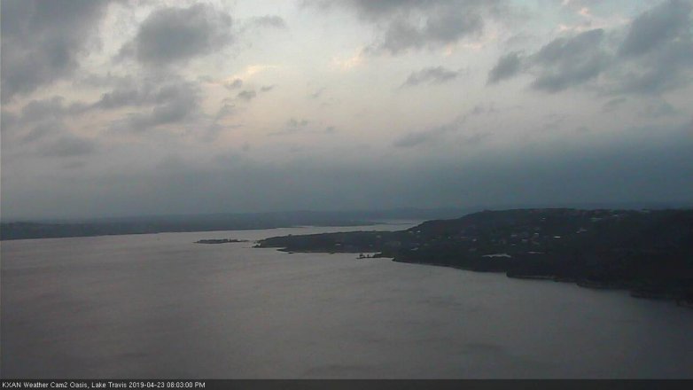 Lake Travis webcam, April 23, 2019 7:05 PM CT