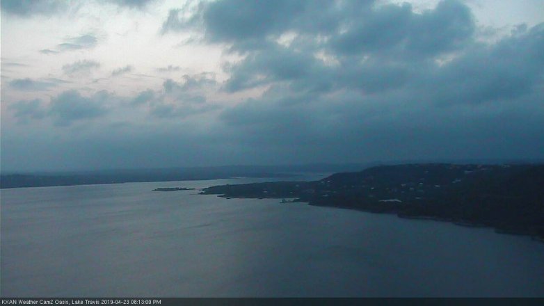 Lake Travis webcam, April 23, 2019 7:15 PM CT