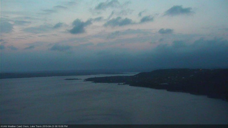 Lake Travis webcam, April 23, 2019 7:20 PM CT