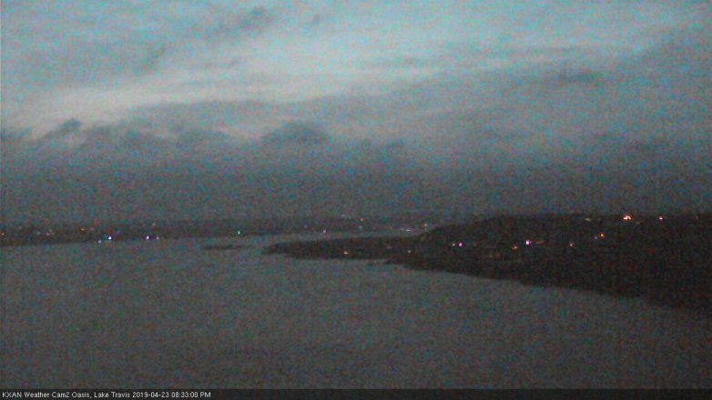 Lake Travis webcam, April 23, 2019 7:35 PM CT
