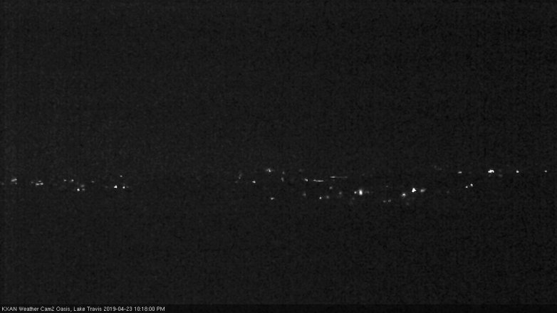 Lake Travis webcam, April 23, 2019 9:20 PM CT