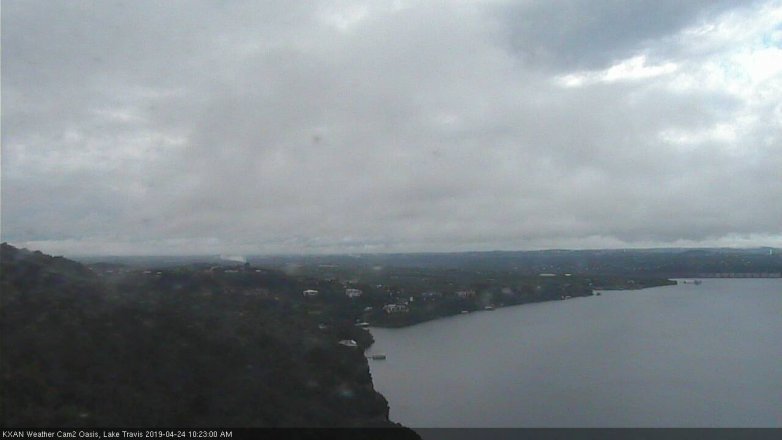 Lake Travis webcam, April 24, 2019 9:25 AM CT