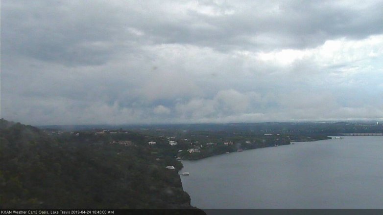 Lake Travis webcam, April 24, 2019 9:45 AM CT