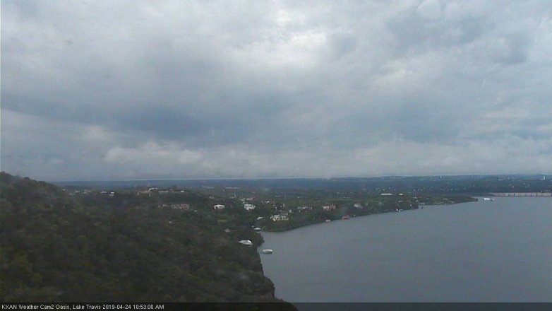 Lake Travis webcam, April 24, 2019 9:55 AM CT