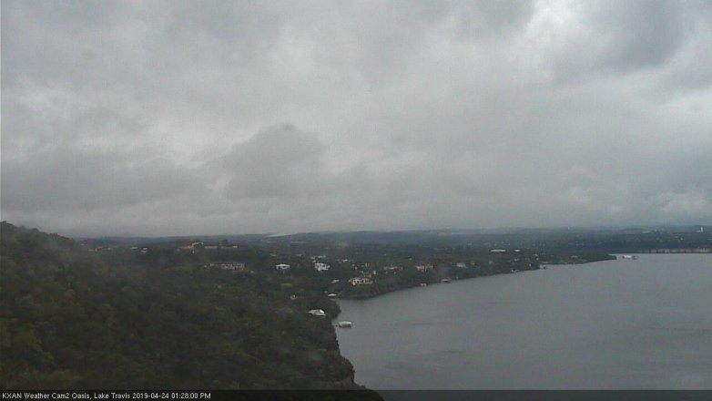 Lake Travis webcam, April 24, 2019 12:30 PM CT