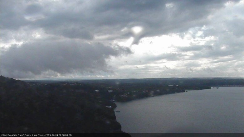 Lake Travis webcam, April 24, 2019 5:10 PM CT