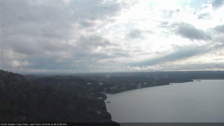 Lake Travis webcam, April 24, 2019 5:25 PM CT