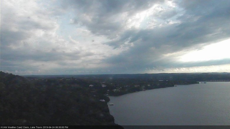 Lake Travis webcam, April 24, 2019 5:40 PM CT