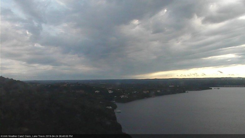 Lake Travis webcam, April 24, 2019 5:50 PM CT