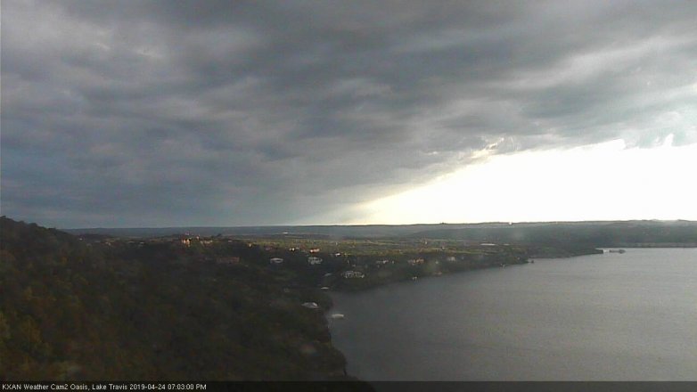 Lake Travis webcam, April 24, 2019 6:05 PM CT