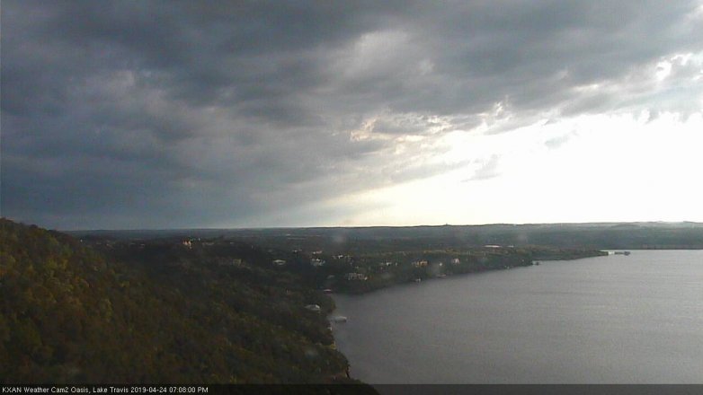Lake Travis webcam, April 24, 2019 6:10 PM CT