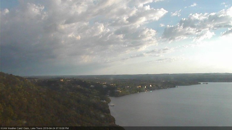 Lake Travis webcam, April 24, 2019 6:20 PM CT