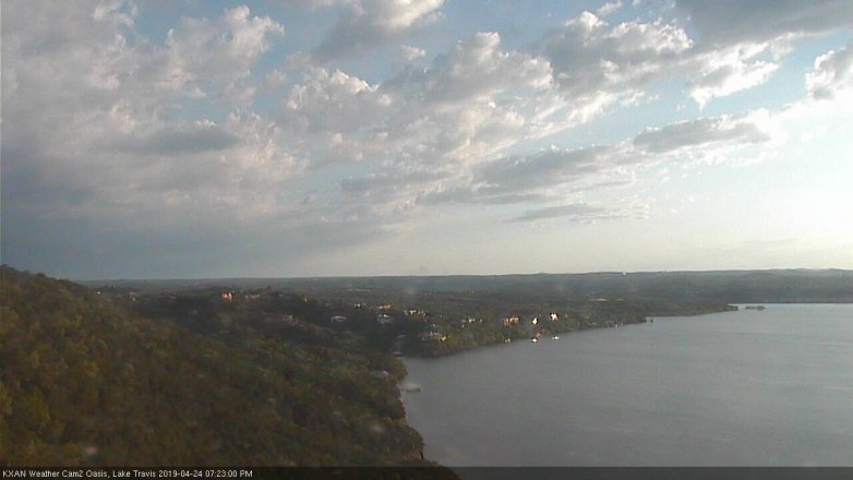 Lake Travis webcam, April 24, 2019 6:25 PM CT