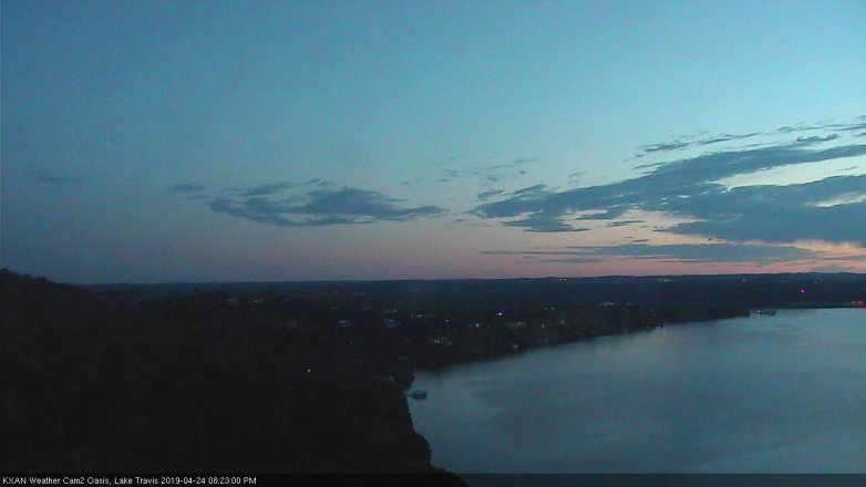 Lake Travis webcam, April 24, 2019 7:25 PM CT