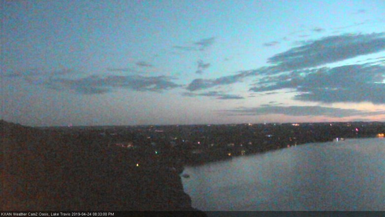 Lake Travis webcam, April 24, 2019 7:35 PM CT