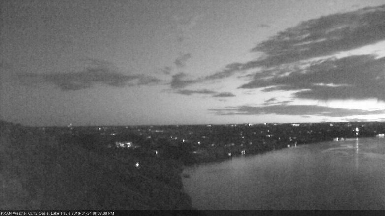 Lake Travis webcam, April 24, 2019 7:40 PM CT