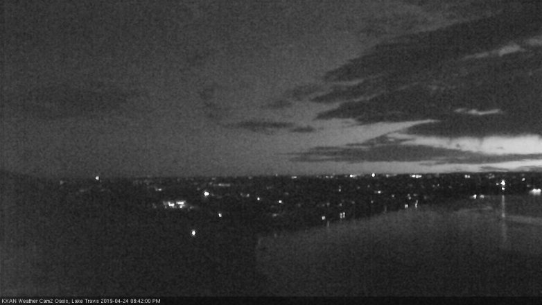 Lake Travis webcam, April 24, 2019 7:45 PM CT