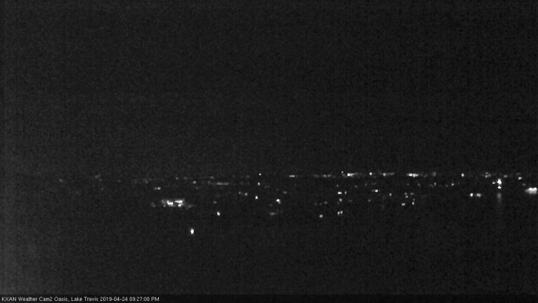 Lake Travis webcam, April 24, 2019 8:30 PM CT