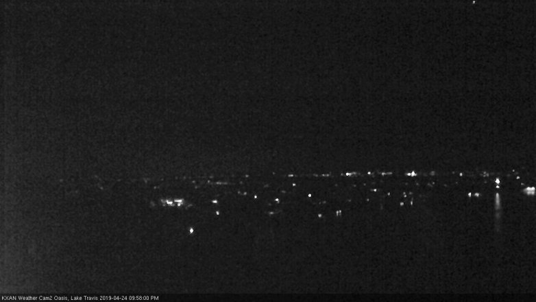 Lake Travis webcam, April 24, 2019 9:00 PM CT