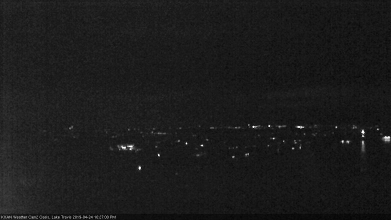 Lake Travis webcam, April 24, 2019 9:30 PM CT
