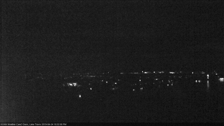 Lake Travis webcam, April 24, 2019 9:35 PM CT