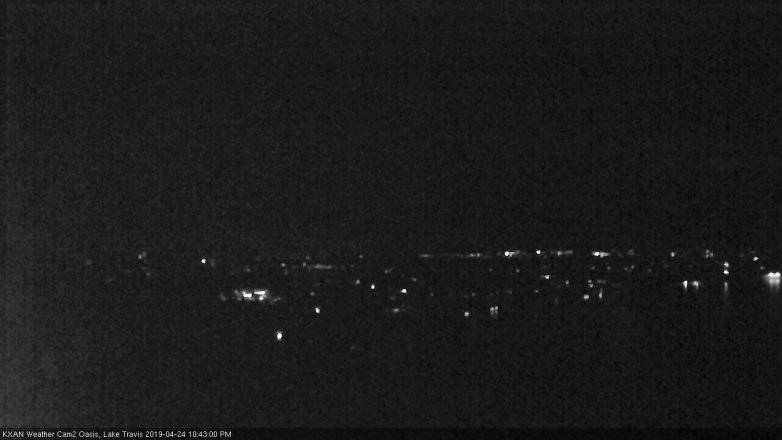 Lake Travis webcam, April 24, 2019 9:45 PM CT