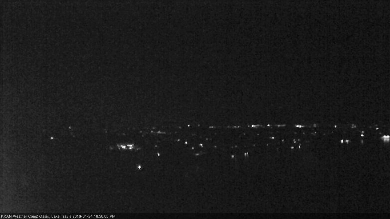 Lake Travis webcam, April 24, 2019 10:00 PM CT