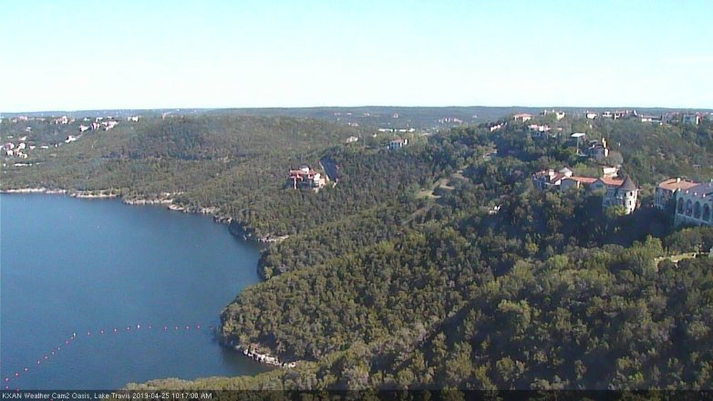 Lake Travis webcam, April 25, 2019 9:20 AM CT