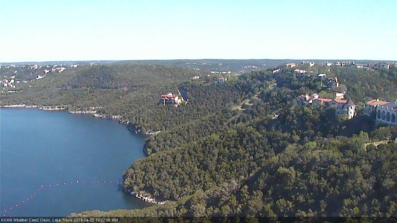 Lake Travis webcam, April 25, 2019 9:25 AM CT